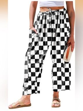 Linen Wide Leg Pants Casual Loose Palazzo Harem Pants M. 2753/bb17-1
